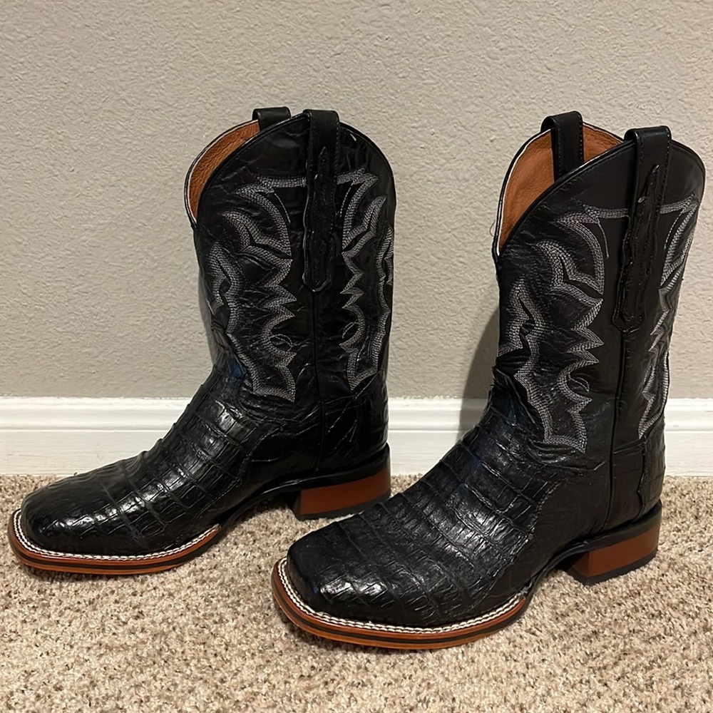 Black Caiman Dan Post Boots